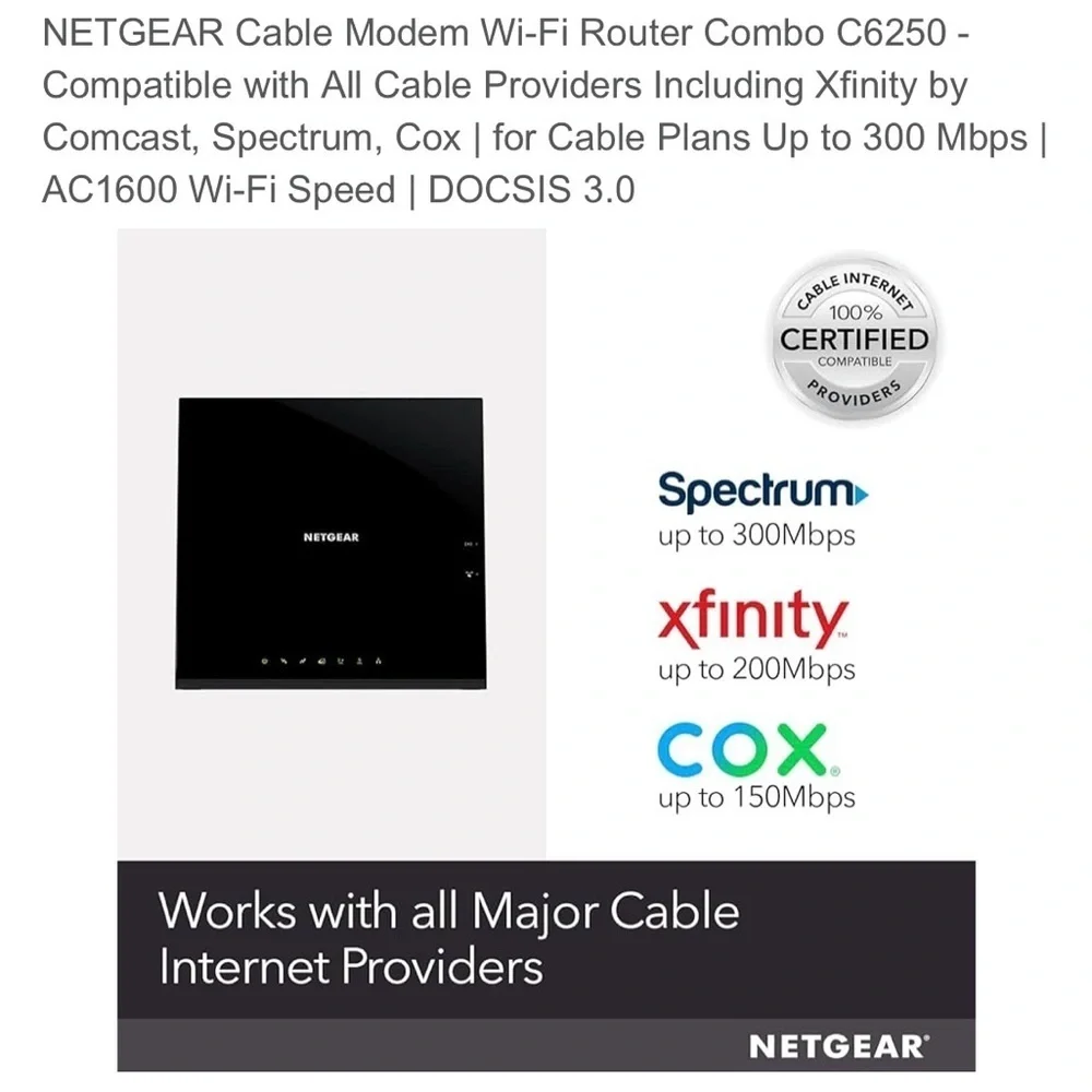 NETGEAR Black Modem-Router Combo - Picture 3 of 8